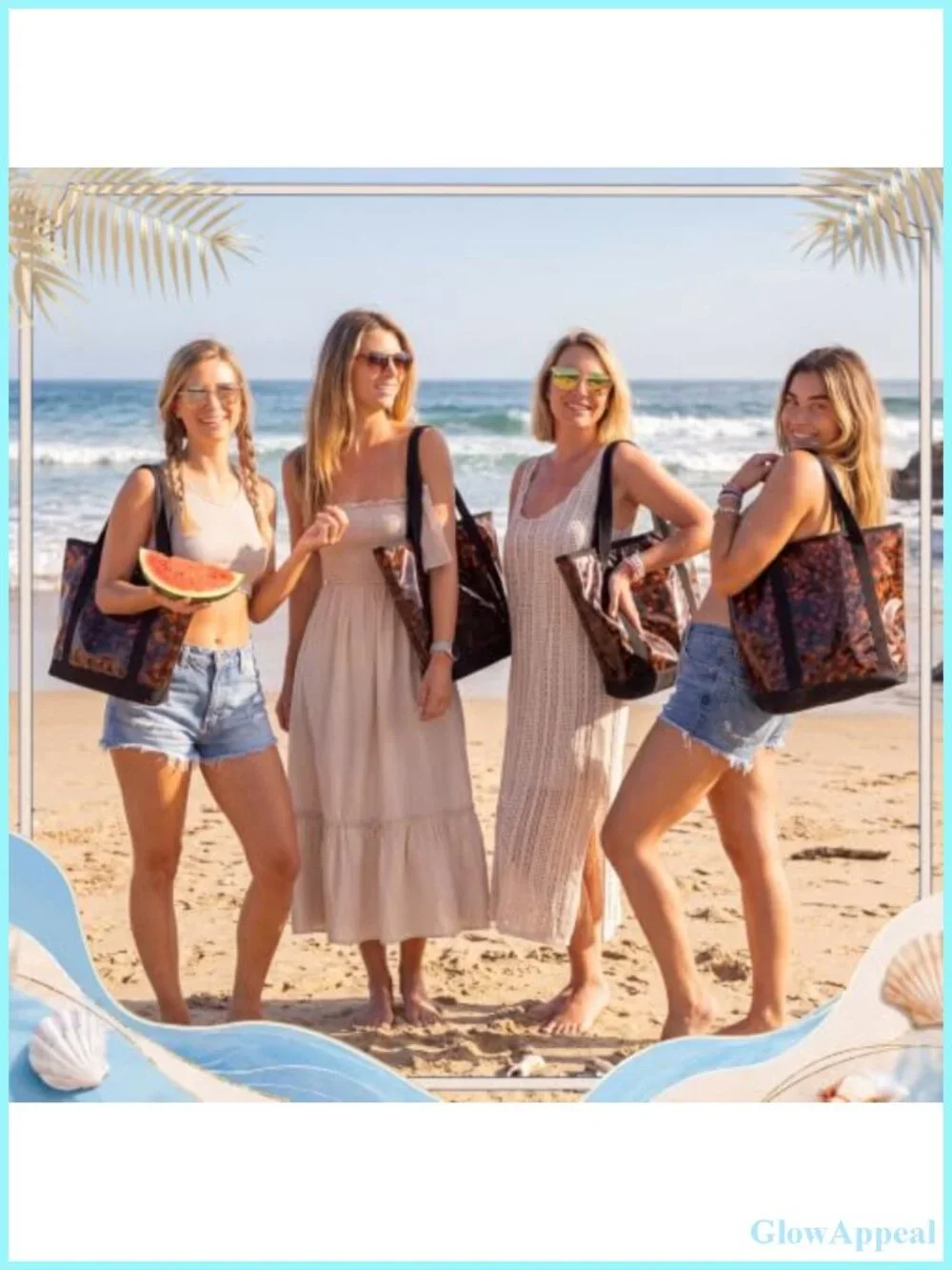 Clear PVC Security Approved Tote Bag for Travel Work Beach